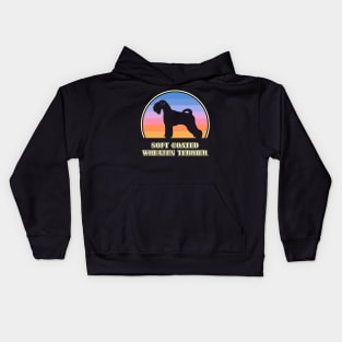 Soft Coated Wheaten Terrier Vintage Sunset Dog Kids Hoodie